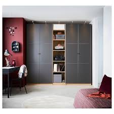 Ikea strictly controls the formaldehyde emission in furniture panels to meet eu standards. Pax Wardrobe White Stained Oak Effect Meraker Dark Grey Ikea