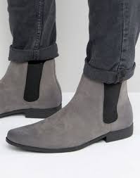 Our men's boots include our essential suede chelsea boots, casual sneaker boots and modern leather boots. Asos Chelsea Boots In Gray Faux Suede Chelsea Boots Men Grey Chelsea Boots Men Chelsea Boots