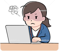 デスクワークにストレスを感じる女性 イラスト素材 [ 6381918 ] - フォトライブラリー photolibrary