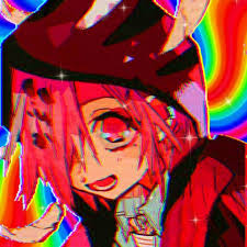 Mitsuba Sousuke Glitchcore Toilet Bound Hanako Kun Anime Wall Art Anime Wallpaper Hippie Painting