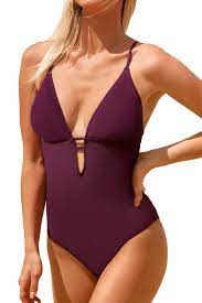 Cupshe Women S Shirring Design V Neck Low Back One Piece Swimsuit Buy Online In Colombia At Desertcart Co Productid 177612959