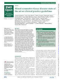 Pdf Mixed Connective Tissue Disease State Of The Art On Clinical Practice Guidelines