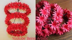 See more ideas about crafts, paper crafts, hanging flower wall. Paper Flower Wall Decoration Diy Wall Decor Ideas Paper Craft Paper Flower Youtube