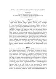 Lombok timur, ketua baznas lombok timur, kepala desa tete batu selatan, kanit dikbud dan kepala smp negeri dan swasta se kabupaten lombok ketika ditanyakan oleh ketua mkks negeri kab. Pdf Budaya Pesantren Di Pulau Seribu Masjid Lombok