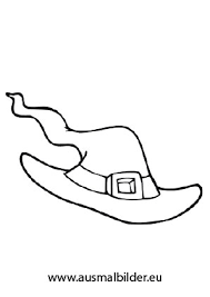 Ausmalbild Halloween Hut Einer Hexe Halloween Hute Ausmalen Ausmalbilder Zum Ausdrucken