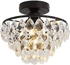 Globe light modern light fixture opal globe bathroom lighting neckless globe vanity light bathroom wall light. Amazon Com Yyjlx Crystal Ceiling Light Fixture Mini Semi Flush Mount Chandelier Light Fixture For Hallway Bedroom Bathroom Home Improvement