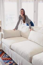 A white slipcovered sofa with a petite arm feels very chic and glam. How To Choose The Perfect Sofa Pottery Barn York Sofa Review