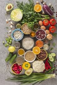Concept Balanced Diet Of Fruits Vegetables Seeds Legumes Grains Cereals Herbs And Spices Products Containing Vitamins Mineral Salts Antioxidants Fiber In 2020 Herbs Spices Healthy Fruits Green Eating