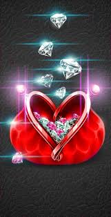 Red Purse Of Gems Black Background Diamond Wallpaper Heart Wallpaper Love Wallpaper