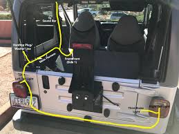 Ich verkaufe schweren herzens meinen jeep. How To Factory Wire Your Tj For A Hardtop Part 2 Rear Tub Harness Jeep Wrangler Tj Forum