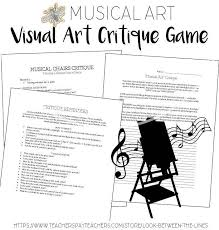 Make The Critique Process More Fun In Your Visual Art Classroom By Turning It Into A Game This Critique Game Uses Mu Art Critique Art Chair Visual Art Lessons