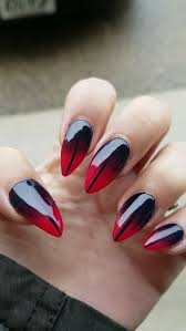 Black And Baby Blue Ombre Nails Ombre Red And Black Nail Design Red Nail Designs Red Ombre Nails Ombre Nail Designs