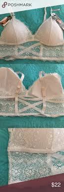 nwt daisy fuentes plus long line white lace bra new item