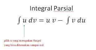 Integral merupakan bentuk pada operasi matematika yang menjadi kebalikan atau disebut invers dari operasi turunan dan limit dari jumlah ataupun suatu luas daerah. Integral Parsial Belajar