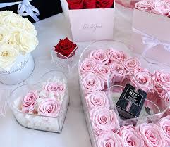 Empty gift box for 25cm artificial bear rose flower teddy gift box (only box) $10.99. Clear Rose Flower Box Acrylic Wedding Gift Flower Box With Drawer