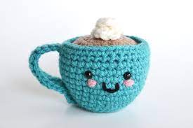 Amigurumi Coffee Or Tea Cup Crocheted In Turquoise 16 00 Via Etsy Avec Images Modeles De Crochet Crochet Etrennes