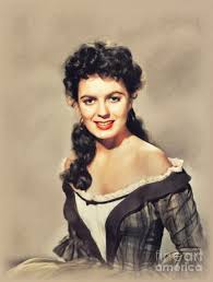 She was adopted when she was six weeks old. Faith Domergue Vintage Actress Painting By John Springfield