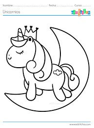 Dibujos De Unicornios Para Colorear Bebes