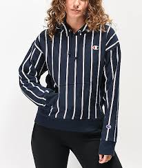Champion Reverse Weave Navy Stripe Hoodie Zumiez Hoodie Zumiez Striped Hoodie Champion Reverse Weave