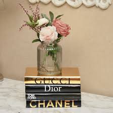 4 Designer Inspired Coffee Table Books Gucci Chanel Dior Tom Ford Book Decor Coffee Table Books Perfume Bottles