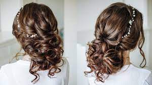Pin a side strand with a single flower. Easy Romantic Wedding Hairstyle For Long Medium Hair Easy Loose Bun Updo Youtube