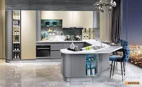 The bauformat high gloss kitchen cabinets use a new and unique varnishing technology. Glossy Modern Gray Kitchen Cabinets Oppein