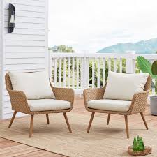 Delray Set Of 2 Outdoor Chairs In 2020 Outdoor Patio Chairs Patio Chairs Outdoor Wicker Chairs