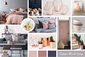 Copper Blush Gray Copper Living Room Copper Room Decor Apartment Decor