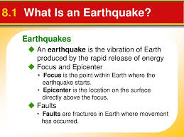 The focus is inside the earth. Ppt 8 1 What Is An Earthquake Powerpoint Presentation Free Download Id 5869456