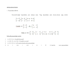 Proses perkalian matriks ini tidak begitu rumit. Doc Operasi Matriks Ervan Hidayat Academia Edu