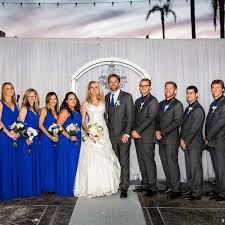 Royal Blue And Charcoal Grey Wedding Party For A Beach Wedding Photography True Photogr Royal Blue Bridesmaid Dresses Blue Wedding Dresses Royal Blue Wedding
