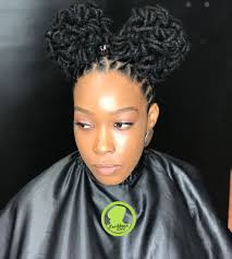 Yellowpages.ca helps you find local black hair salons business listings near you, and lets you know how to contact or visit. Braided Loc Petal Updo Pastyourbs Swipe Done At Karibbeankinks Natural Hair Salon Text 30 Natural Hair Styles Natural Hair Salons Locs Hairstyles