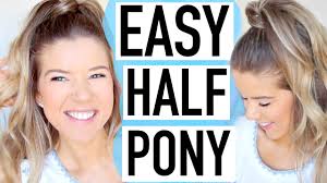 Ponytail styles for long hair. Easy Spring Hairstyle Half Up Ponytail Youtube