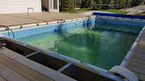 Hanging A Rectangular Intex Ultra Frame Pool Directly From The Pool Deck Trouble Free Pool Pool Pool Deck Building A Deck