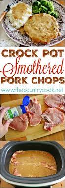 Crock Pot Pork Chops And Gravy Video Recipe Smothered Pork Chops Recipe Slow Cooker Pork Crockpot Recipes Easy