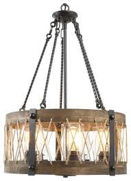 Pendant light kit with switch plug in vintage lamp cord with twisted hemp rope ul listed 15ft e26 extension hanging lantern cable. 5 Light Jute Rope Farmhouse Chandeliers Wooden Kitchen Island Lighting Farmhouse Chandeliers By Lnc Houzz