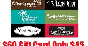 Saving the money with the best discounts on gift cards at gift card saving. 60 Olive Garden Red Lobster Longhorn Steakhouse Seasons 52 Yard House Or Bahama Breeze Gift Card Only 45 Heavenly Steals