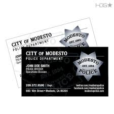 There's an exhaustive list of past and present employees! Modesto Police Department Business Cards Hdg Tactical