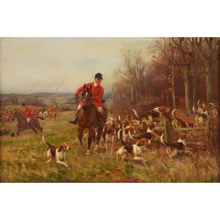 Paintings Of English Hunting "Sovereign Of Bird Hunting"