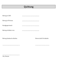 Das inhaltsverzeichnis ist eine übersicht. Quittung Vorlage Schweiz Gratis Download Im Word Excel Format