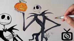 How To Draw Jack Skellington - The Nightmare Before Christmas ( Walt Disney  ) - Youtube