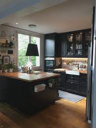 best of cuisine noir et plan de travail bois kitchen design home decor kitchen interior design kitchen