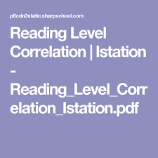 reading level correlation istation