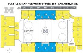 yost ice arena seating chart michigan hockey michigan hockey