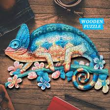 Wooden animal jigsaw puzzles for adults. Unique Wooden Animal Jigsaw Puzzles Mysterious Chameleon Puzzle Gift Interactive Games Toy Adults Kids Educational Fabulous Gift Painting Calligraphy Aliexpress