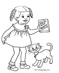 This kitty cat colouring page is perfect for the youngest kids, with its size, big bold lines and cute face. Coloring Pages Of Cats