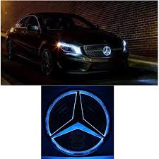 So this weekend, my friend got a loaner mercedes c300 that had those illuminated mercedes logos on the grille. Cszlove Car Front Grilled Star Emblem Led Illuminated Logo For Mercedes Benz 2013 2016 Center Front Badge Lamp Light Blue Light Buy Online In Zambia At Zambia Desertcart Com Productid 39208099