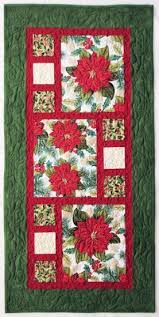 Christmas Splendor Divided By 3 Table Runner Kit Quilted Table Runners Christmas Patchwork Table Runner Diy Christmas Table