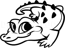 How To Draw A Baby Alligator Alligator Baby Step By Step Drawing Guide By Dawn Dragoart Com