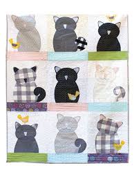 You're sure to find one that's perfect for you, your home or your family! Cats And Canaries Applique Quilt Pattern Quilting Quilts Applique Quilts Applique Quilt Patterns Cat Quilt Patterns